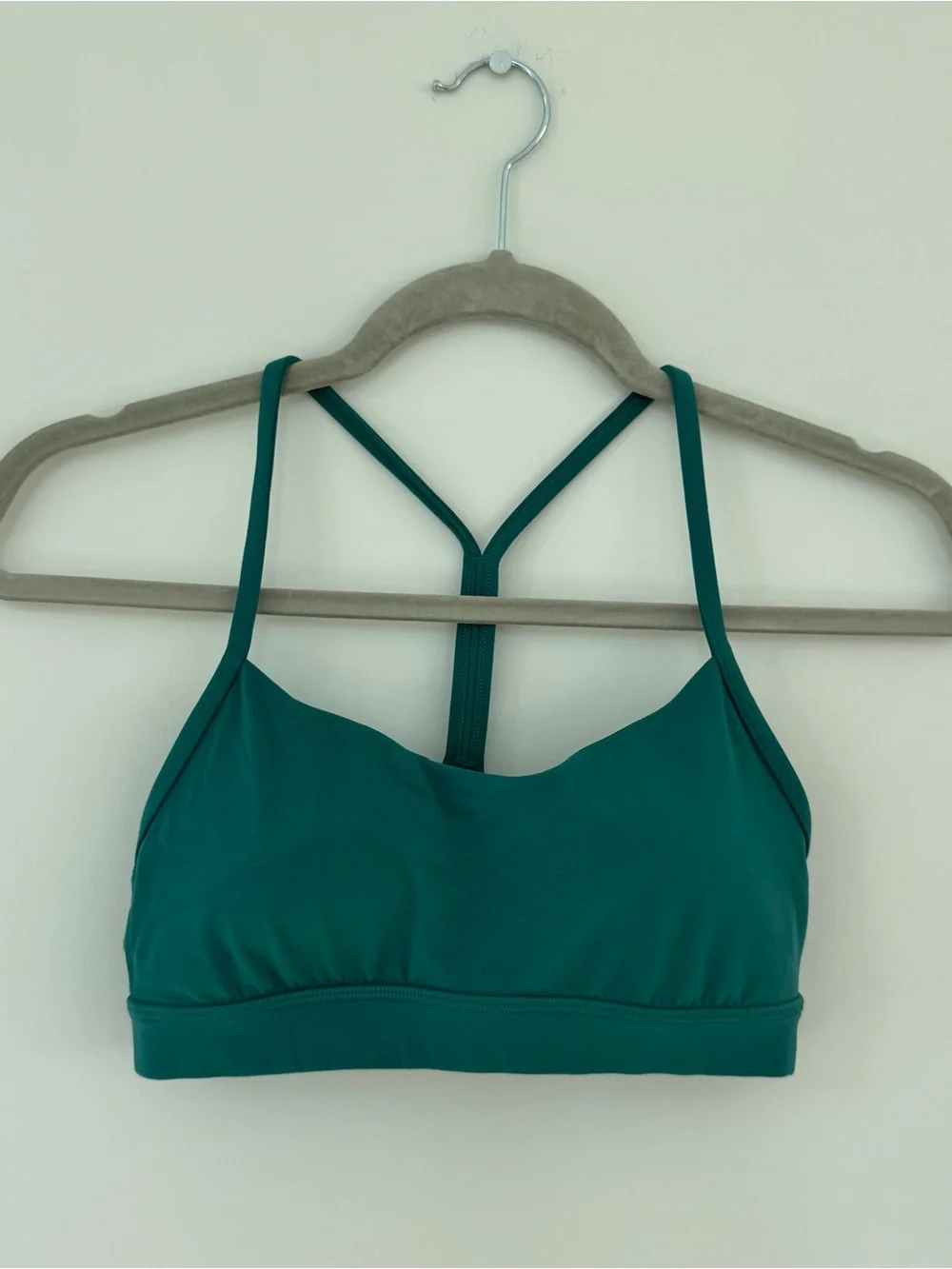 Lululemon Flow Y Bra, Teal Lagoon, Size 6